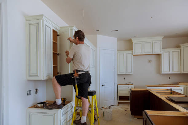 Kitchen island installation in Prosper by JMT Kitchen Cabinet